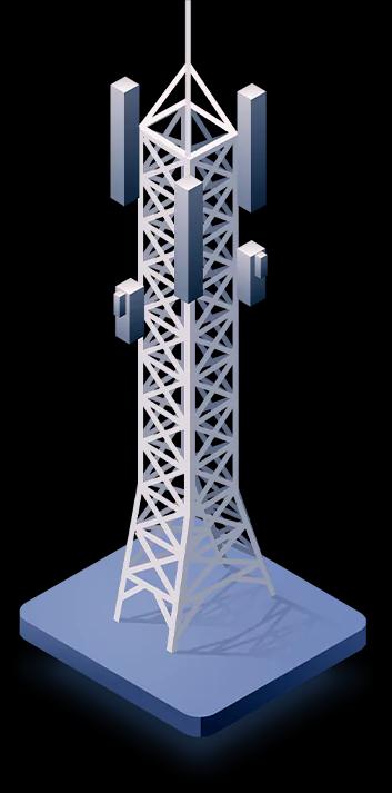 network tower 3d icon